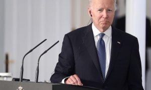 29/06/2022 El presidente de los Estados Unidos, Joe Biden, comparece tras su reunión con el presidente del Gobierno, en el Palacio de La Moncloa, a 28 de junio de 2022, en Madrid