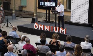 14/07/2022 - El president d'Òmnium Cultural, Xavier Antich, durant la presentació de 'L'Antirepressiva'.