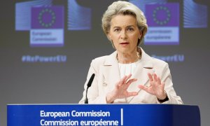 20/07/2022 La presidenta de la Comisión Europea (CE), Ursula Von der Leyen, después de la reunión "Save the gas for a safe winter", a 20 de julio de 2022, en Bruselas.