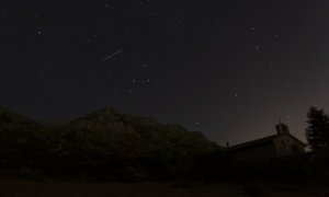 09/08/2022 Vista general del cielo nocturno en la sierra de Madrid, a 12 de agosto de 2021, en la ermita de El Boalo, Madrid