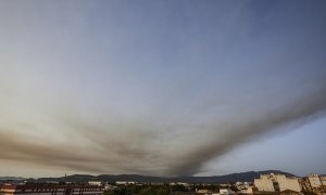 La columna de humo causada por el incendio declarado en Vall d' Ebo (Alicante).