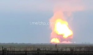 Captura de un vídeo de la explosión en un depósito de municiones ruso en Crimea, en Maiskoe, publicada en un canal de Telegram del Gobierno de Crimea.