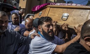 Funeral de la periodista Abu Akleh en Umm al-Fahm (Israel) a 5 de septiembre de 2022.