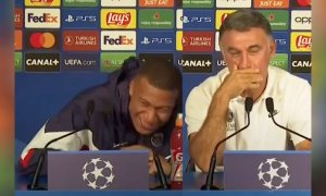 Las risas de Mbappé y el entrenador del PSG al preguntarles si viajarían en tren en vez de en avión privado: "Es de tener muy poca vergüenza"