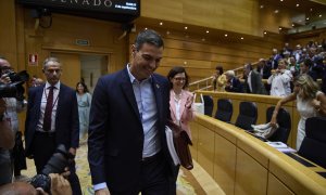 El presidente del Gobierno, Pedro Sánchez, a su llegada a un debate monográfico sobre la crisis energética y el contexto económico, en el Senado, a 6 de septiembre de 2022, en Madrid (España)
