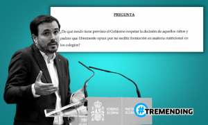 Alberto Garzón revela su sorpresa ante la pregunta de un grupo parlamentario sobre alimentación: "No termino de salir de mi asombro"