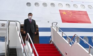El presidente de China, Xi Jinping, a su llegada a Nursultán en Kazajistán, el pasado 14 de septiembre.