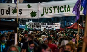 Manifestación a favor de la legalización del aborto en Argentina. Imagen de Archivo.