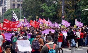 10/9/22 Protestas contra el actual Gobierno de Jair Bolsonaro en Sao Paulo (Brasil), a 10 de septiembre de 2022.