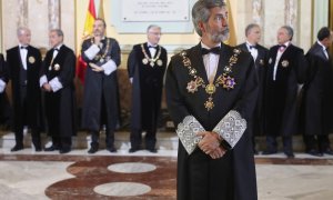 09/09/2019. El presidente del Consejo General del Poder Judicial, Carlos Lesmes, en la apertura del año judicial 2019/2020 en el Palacio de Justicia de Madrid.