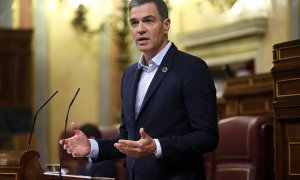 El presidente del Gobierno, Pedro Sánchez, interviene durante una sesión plenaria en el Congreso de los Diputados, a 13 de octubre de 2022.