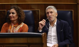 El ministro de Interior, Fernando Grande-Marlaska, durante una sesión plenaria en el Congreso de los Diputados, a 13 de octubre de 2022, en Madrid.
