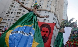 27/10/2022 Partidarios del candidato de izquierdas Lula da Silva celebran su 77º cumpleaños en Río de Janeiro (Brasil)