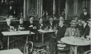 Tertulia en el Café Suizo (Madrid, 1919).