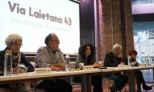 Roda de premsa de la campanya 'Via Laietana, 43'