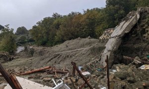 El área afectada por el deslizamiento de tierra en Casamicciola, isla de Ischia, sur de Italia