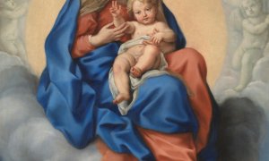La virgen con el Niño en la Gloria de Carlo Maratti