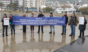 15/12/2022 - Activistes de les entitats ecologistes de l'Alt Empordà que denuncien les pressions per rebaixar la protecció del Cap de Creus.
