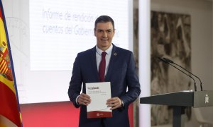 El presidente del Gobierno, Pedro Sánchez comparece antes los medios tras el Consejo de Ministros celebrado en el Palacio de La Moncloa en Madrid este martes