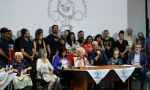 Estela de Carlotto, presidenta de la organización de derechos humanos Abuelas de Plaza de Mayo, asiste a una conferencia de prensa a 23 de diciembre de 2022