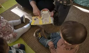 01/2023 - Niños en una guardería municipal de Barcelona.