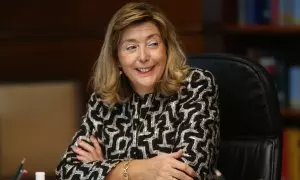 La jueza Concepción Espejel en el primer Pleno jurisdiccional tras la renovación del órgano, en el Tribunal Constitucional, a 15 de diciembre de 2021, en Madrid, (España).