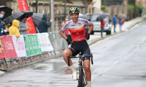 10/02/2023. Estela Domínguez durante una carrera.