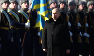 24/02/2023. Vladimir Putin en un acto público, a 23 de febrero de 2023.