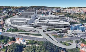 25/2/23 Montaje fotográfico del proyecto de ampliación del Complexo Hospitalario Universitario de A Coruña.