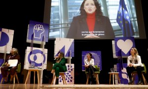 25/02/2023. Encuentro Internacional Feminista celebrado en la Universidad Complutense de Madrid, a 25 de febrero de 2023.