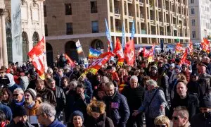 Manifestación contra la reforma de las pensiones en Marsella