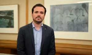 El ministro de Consumo, Alberto Garzón, durante la entrevista con 'Público'.