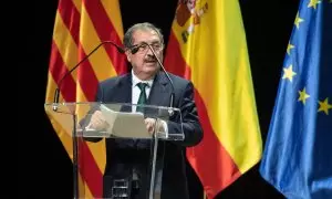 El presidente en funciones del CGPJ, Rafael Mozo, durante un acto celebrado en Barcelona, a 31 de enero de 2023.