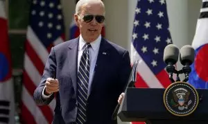 El presidente de Estados Unidos, Joe Biden, durante la visita al país del presidente de Corea del Sur, Yoon Suk Yeol, el 26 ed abril de 2023