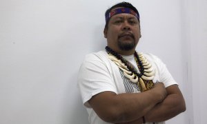Justino Piaguage, presidente de la Nacionalidad Siekopai, posa para la entrevista con 'Público'