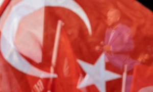 El presidente de Turquía, Recep Tayyip Erdogan, durante un acto electoral en Estambul, a 7 de mayo de 2023.