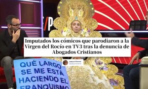 "Qué largo se me está haciendo el franquismo": la reacción tuitera (y de Rufián) a la imputación de TV3 por la parodia de la Virgen del Rocío