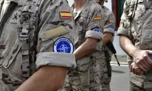 Miembros de un contingente militar español. Imagen de Archivo.