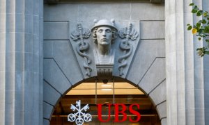 El logo del del banco suizo UBS en una de sus oficinas en Zúrich. REUTERS/Arnd Wiegmann