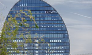 Vista de la Ciudad del BBVA, la sede corporativa del banco en la zona norte de Madrid. EP./Eduardo Parra