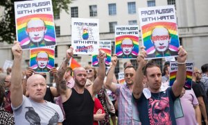 Protesta en Londres por la legislación contra el colectivo LGTB en Rusia, el 26 de noviembre de 2022. JOEL GOODMAN / ZUMA PRESS / CONTACTOPHOTO