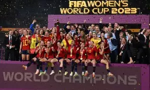 Las futbolistas de la selección española de fútbol tras ganar el Mundial en Australia, a 20 de agosto de 2023.