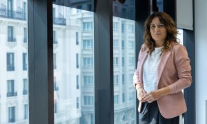 La consellera de Presidència, Laura Vilagrà, tras la entrevista con 'Público'