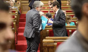 26-9-2023 Salvador Illa (PSC) i Albert Batet (Junts), al Parlament