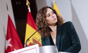 La presidenta de la Comunidad de Madrid, Isabel Díaz Ayuso, en el Consejo de Gobierno de la Comunidad de Madrid, a 27 de septiembre de 2023.