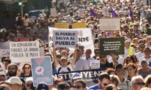 Manifestación de Marea Blanca para exigir mejoras en la atención primaria bajo el lema 'Nos roban la sanidad, nos quitan la vida' en Andalucía