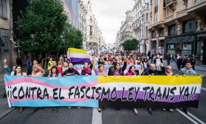 Imagen de archivo de una manifestación a favor de la ley trans en Madrid. A. Pérez Meca / Europa Press