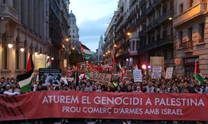 Milers de persones es manifesten a Barcelona contra el "genocidi" a Palestina. - Maria Asmarat/ACN