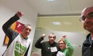 Imagen del encierro en el interior del despacho de la Gerencia de Atención Primaria, en Madrid, a 14 de diciembre de 2023.