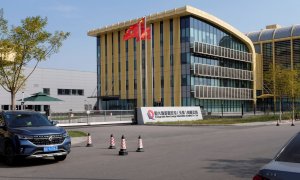 Vista de las instalaciones de la fábrica de vehículos eléctricos de Evergrande en la ciudad china de Tianjin. REUTERS/Yilei Sun